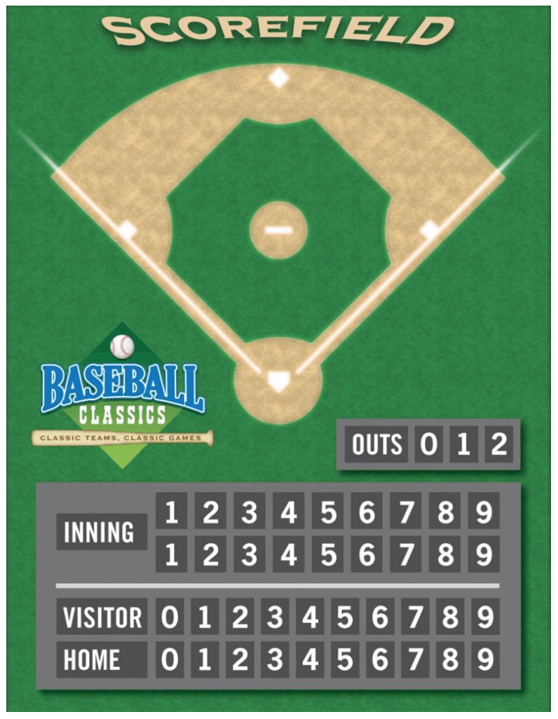 Baseball Dice Games Play Charts